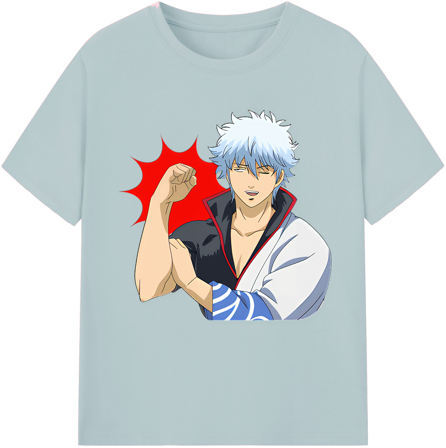 （画像用） ぎんたま 坂田銀時（さかたぎんとき） 神楽 志村新八（しむら しんぱち） GINTAMA Sakata Gintoki Kagura Shimura Shinpachi 綿100％半袖Tシャツ（フロントプリント）